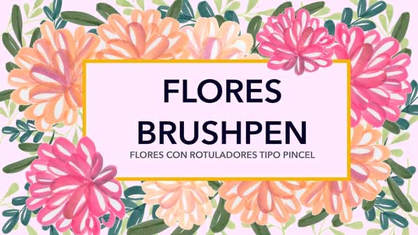 Flores con rotuladores